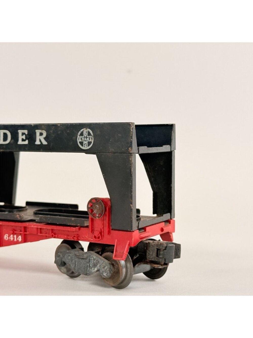 Vintage Lionel 6414 Red Autol Loader Flat Car O Gauge Model Train No Cars - Picture 6 of 9